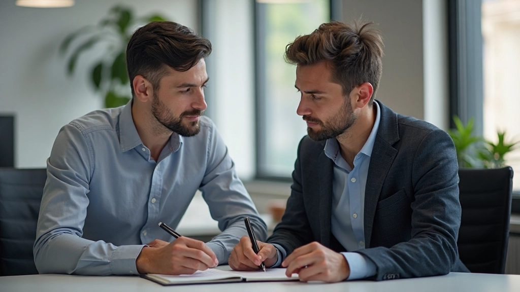 Команда дизайнеров обсуждает макет email шаблона в офисе